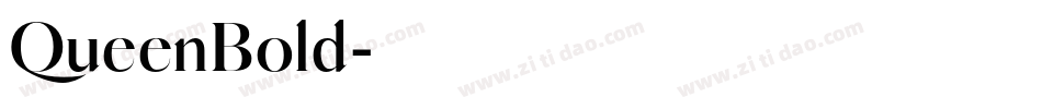 QueenBold字体转换