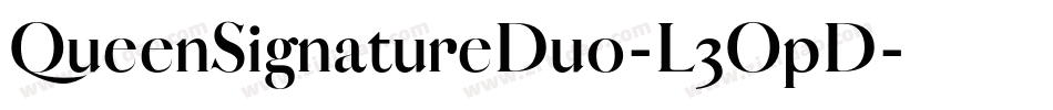 QueenSignatureDuo-L3OpD字体转换