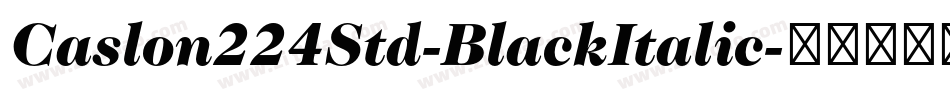Caslon224Std-BlackItalic字体转换
