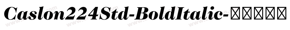 Caslon224Std-BoldItalic字体转换