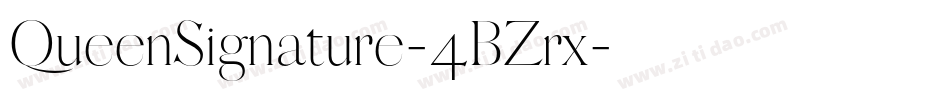 QueenSignature-4BZrx字体转换