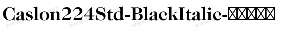Caslon224Std-BlackItalic字体转换