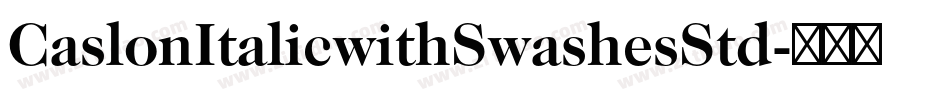 CaslonItalicwithSwashesStd字体转换