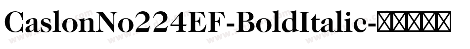 CaslonNo224EF-BoldItalic字体转换