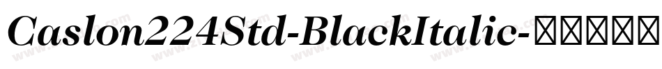 Caslon224Std-BlackItalic字体转换