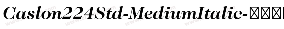 Caslon224Std-MediumItalic字体转换