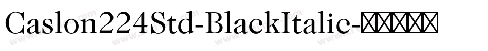 Caslon224Std-BlackItalic字体转换