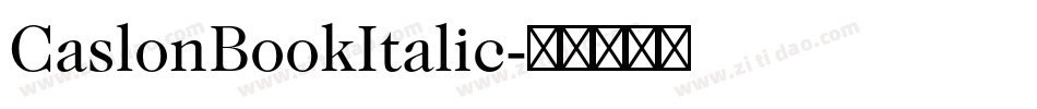 CaslonBookItalic字体转换