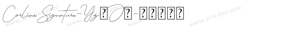CorlineSignature-Yz3O8字体转换
