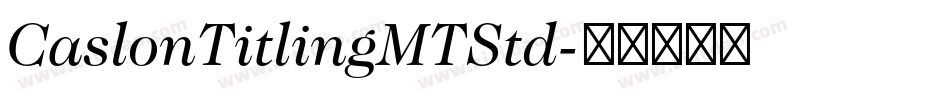 CaslonTitlingMTStd字体转换