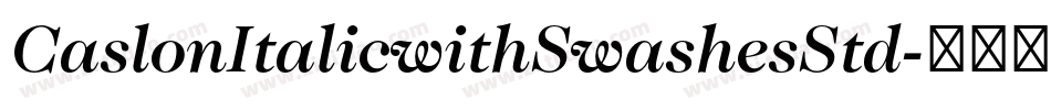 CaslonItalicwithSwashesStd字体转换