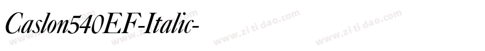 Caslon540EF-Italic字体转换