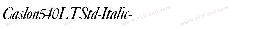 Caslon540LTStd-Italic字体转换