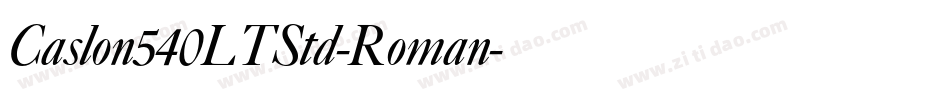 Caslon540LTStd-Roman字体转换