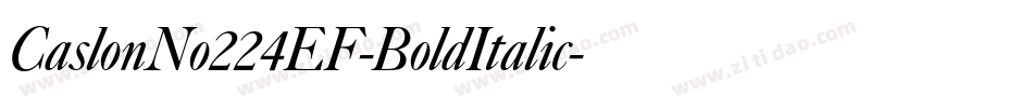 CaslonNo224EF-BoldItalic字体转换