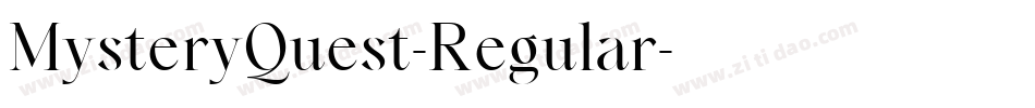 MysteryQuest-Regular字体转换