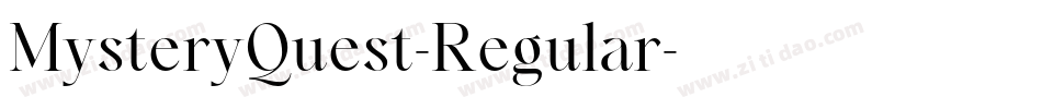 MysteryQuest-Regular字体转换