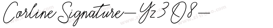 CorlineSignature-Yz3O8字体转换