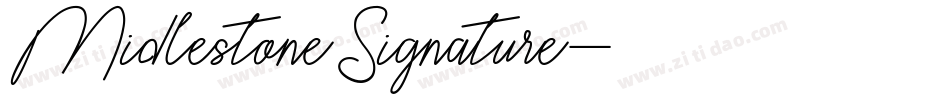 MidlestoneSignature字体转换