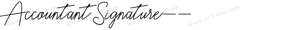 AccountantSignature-字体转换