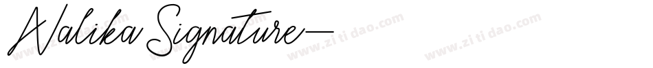 NalikaSignature字体转换
