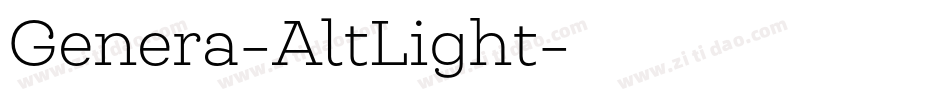 Genera-AltLight字体转换