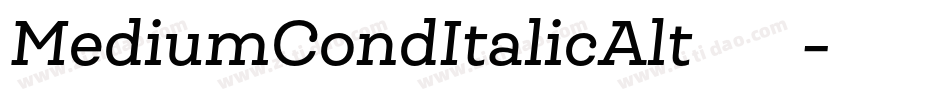 MediumCondItalicAlt手机版字体转换