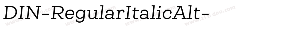 DIN-RegularItalicAlt字体转换