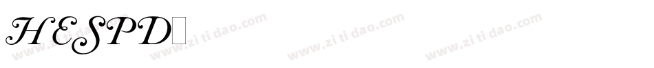 HESPD字体转换