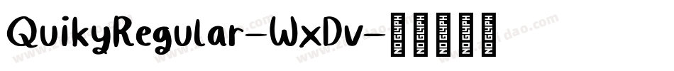 QuikyRegular-WxDv字体转换
