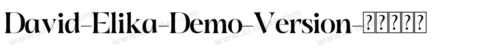 David-Elika-Demo-Version字体转换