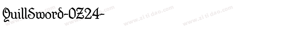 QuillSword-0Z24字体转换