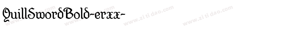 QuillSwordBold-erxx字体转换