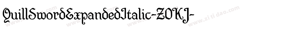 QuillSwordExpandedItalic-Z0KJ字体转换