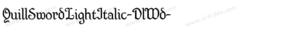 QuillSwordLightItalic-DlWd字体转换