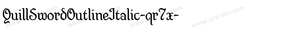 QuillSwordOutlineItalic-qr7x字体转换