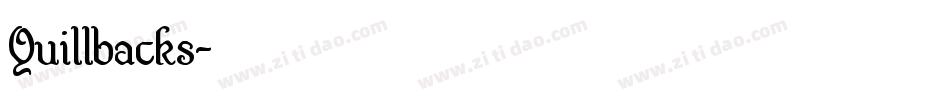 Quillbacks字体转换