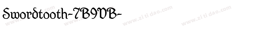 Swordtooth-7B9VB字体转换