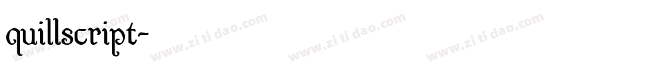 quillscript字体转换