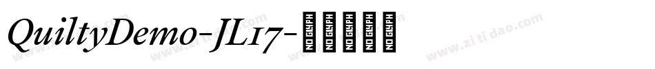 QuiltyDemo-JL17字体转换