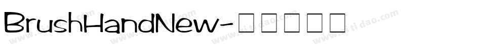BrushHandNew字体转换