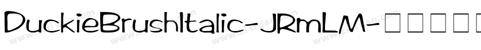 DuckieBrushItalic-JRmLM字体转换