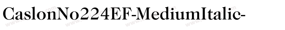 CaslonNo224EF-MediumItalic字体转换