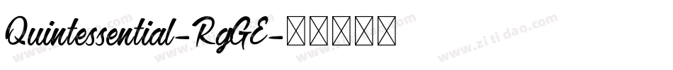 Quintessential-RgGE字体转换