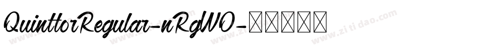 QuinttorRegular-nRgWO字体转换