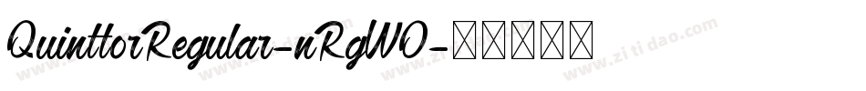 QuinttorRegular-nRgWO字体转换