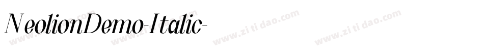 NeolionDemo-Italic字体转换