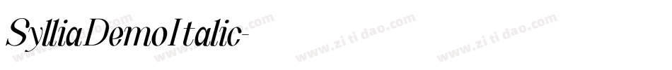 SylliaDemoItalic字体转换
