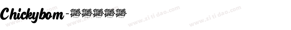 Chickybom字体转换