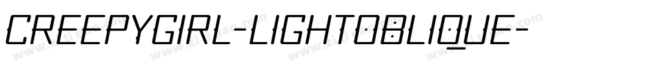 Creepygirl-LightOblique字体转换